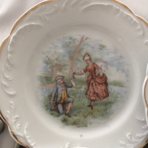 Porcelain German dessert dishes. Set of 6 - Picture 4 of 7